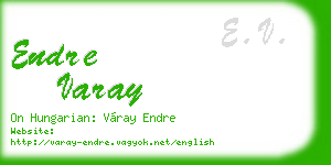 endre varay business card