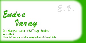 endre varay business card